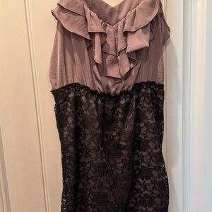 Elegant Ruffled Lace Dress